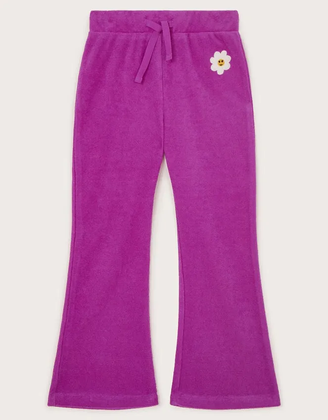 Children Towelling Flared Trousers Pink Monsoon Casualwear Collection