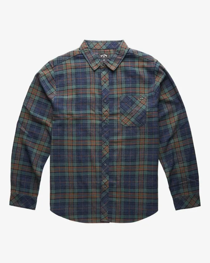 Classic Flannel Long Sleeve Shirt Navy Men Billabong Flannels