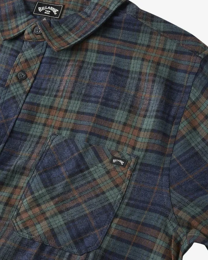 Classic Flannel Long Sleeve Shirt Navy Men Billabong Flannels