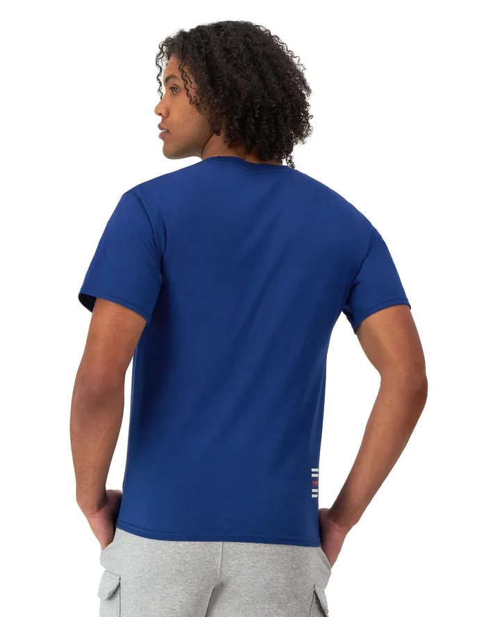 Classic Graphic TShirt Champion Athletic Stars and Stripes Jewel Sapphire Men Champion TShirts and Tops
