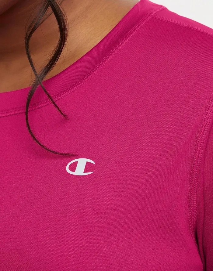 Classic Sports TShirt C Logo Plus Size Fantastic Fuchsia Women Champion TShirts and Tops