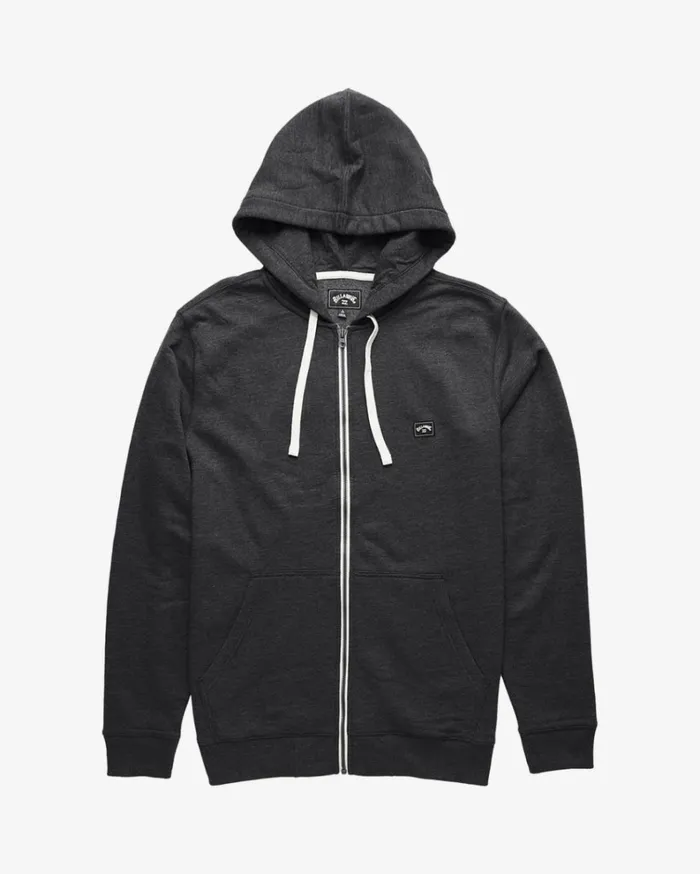 Classic ZipUp Hoodie Black Men Billabong Hoodies and Fleece