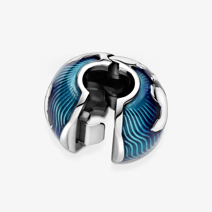 Clips Women Pandora Blue Globe Clip Charm