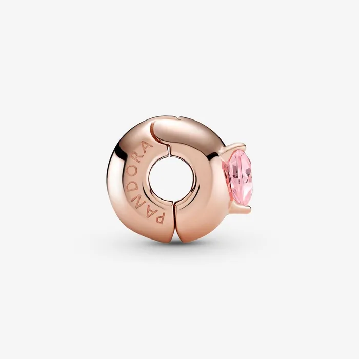 Clips Women Pandora Pink Heart Solitaire Clip Charm