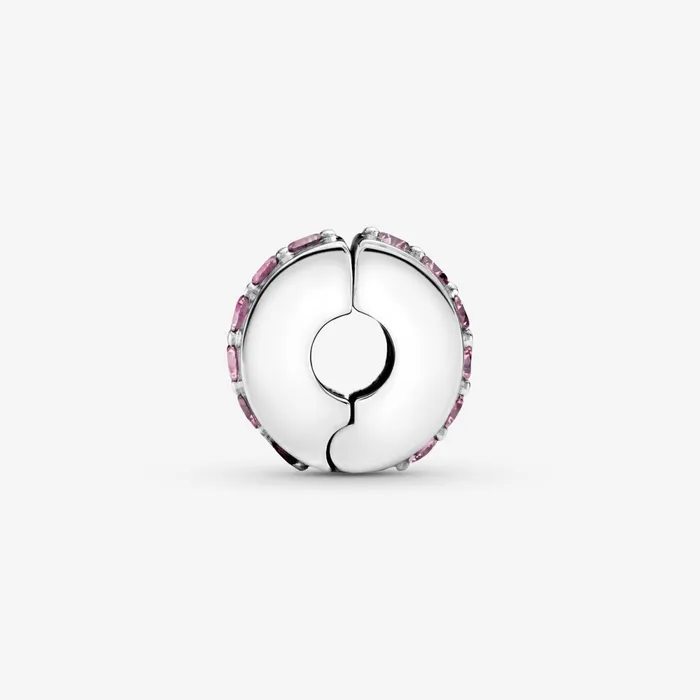 Clips Women Pandora Pink Sparkling Row Clip Charm Pink