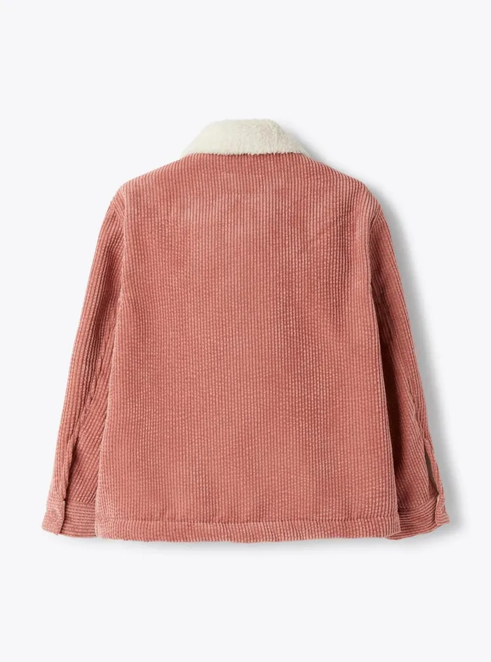 Coats And Jackets Girl 216Boy 216 Il Gufo Velvet And Curly Fleece Jacket