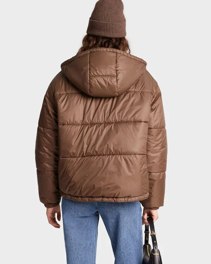 Coats Women Sporty and Rich Crown Puffer Jacket 8211 Chocolate