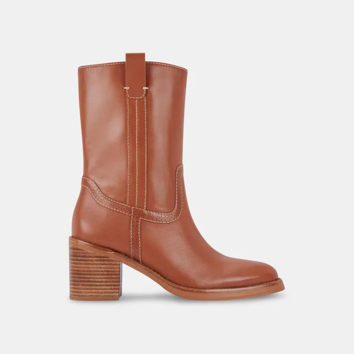 Colete Boots Cognac Leather Women Dolce Vita Boots and Booties