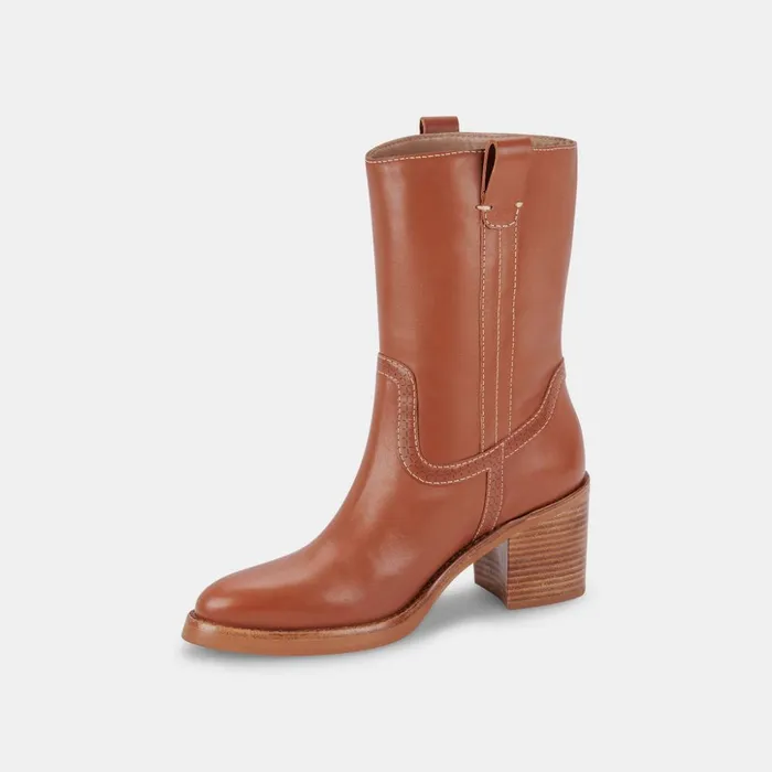 Colete Boots Cognac Leather Women Dolce Vita Boots and Booties