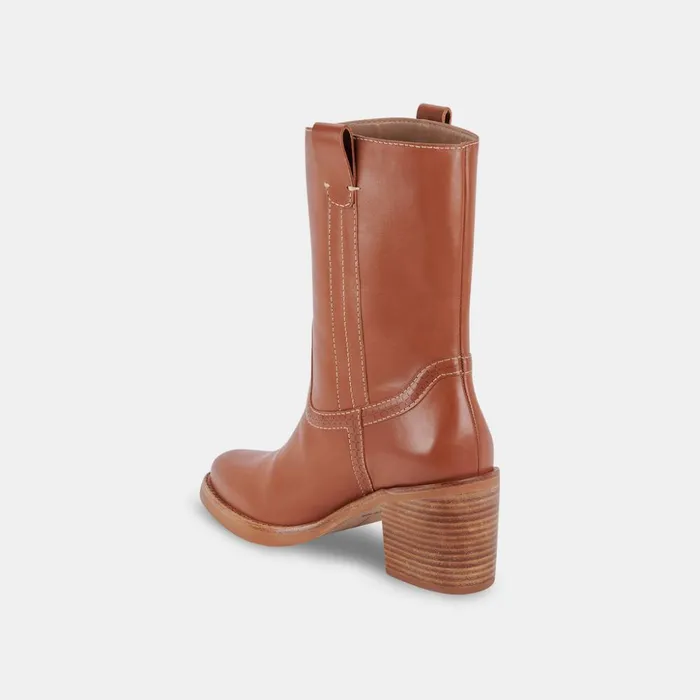 Colete Boots Cognac Leather Women Dolce Vita Boots and Booties