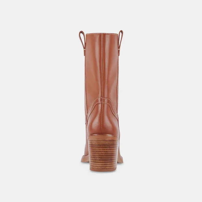 Colete Boots Cognac Leather Women Dolce Vita Boots and Booties