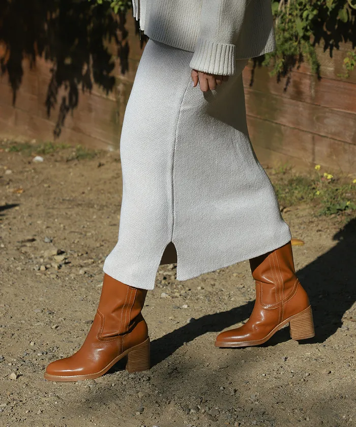Colete Boots Cognac Leather Women Dolce Vita Boots and Booties