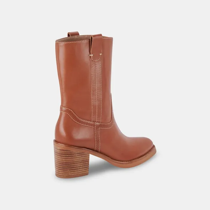 Colete Boots Cognac Leather Women Dolce Vita Boots and Booties