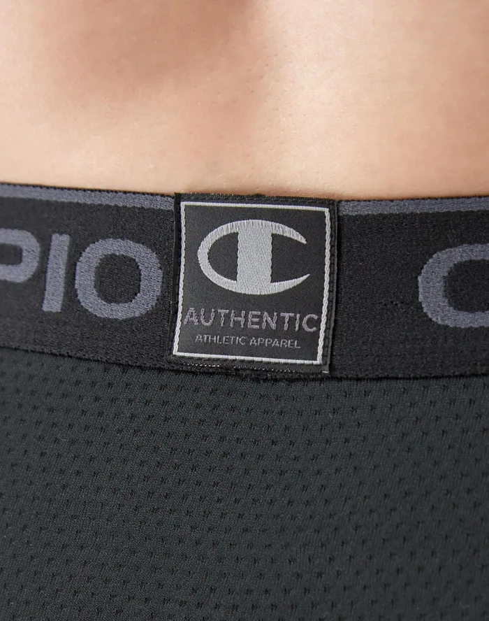 Compression Shorts With Total Support Pouch C Logo 9034 Black Men Champion Baselayer