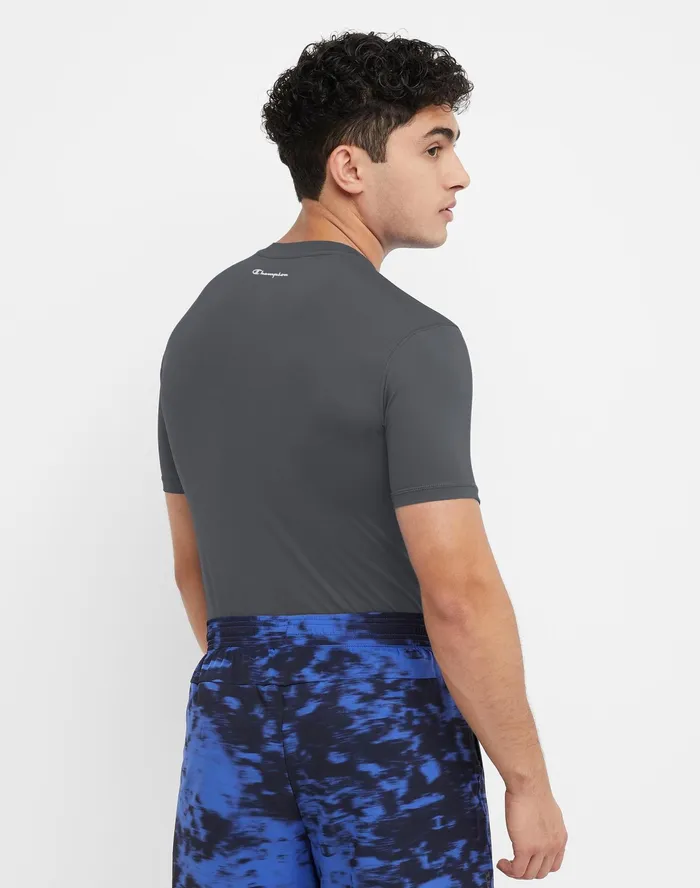 Compression TShirt Moisture Wicking Anti Odor C Logo Stealth Men Champion TShirts and Tops