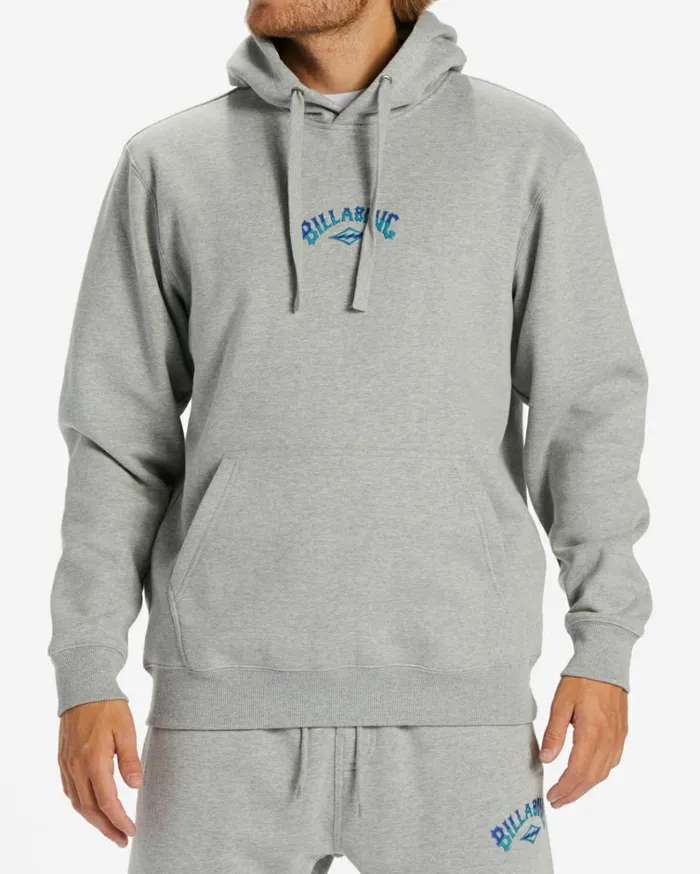 Core Arch Hoodie Light Grey Heather Men Billabong Hoodies and Fleece