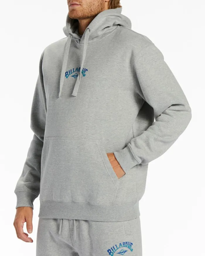 Core Arch Hoodie Light Grey Heather Men Billabong Hoodies and Fleece