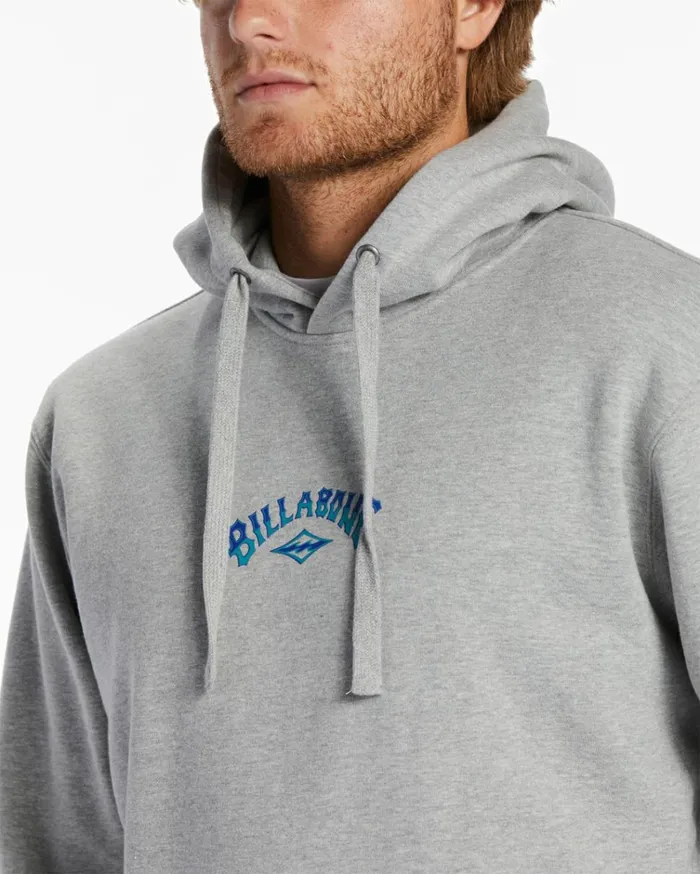 Core Arch Hoodie Light Grey Heather Men Billabong Hoodies and Fleece