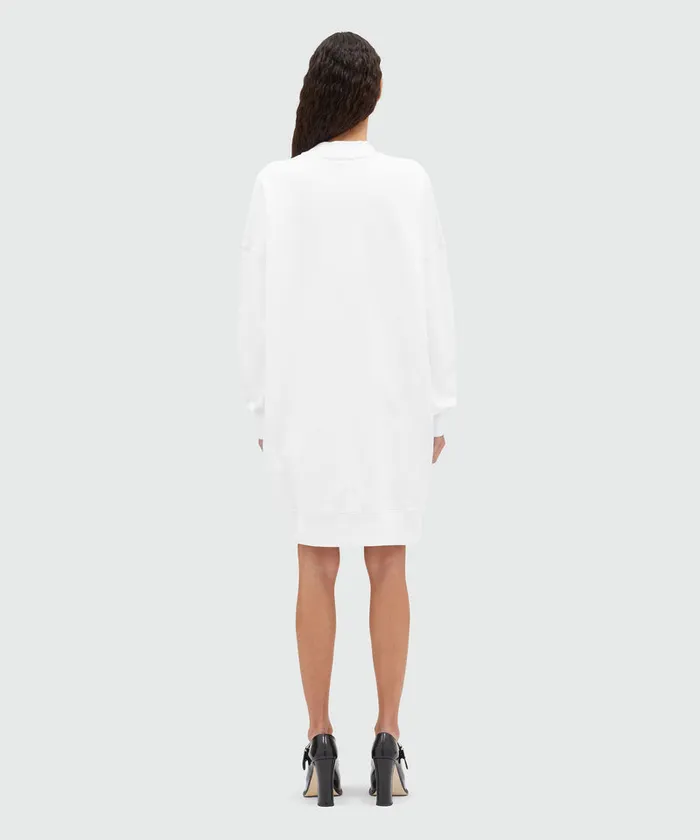 Cotton Dress With Brushed Logo Women MSGM Dresses