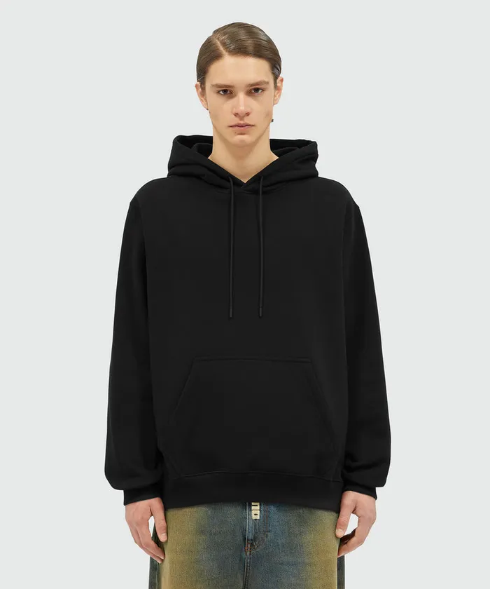 Cotton Sweatshirt With A Maxi Logo On The Hood Men MSGM Hoodies And Sweatshirts