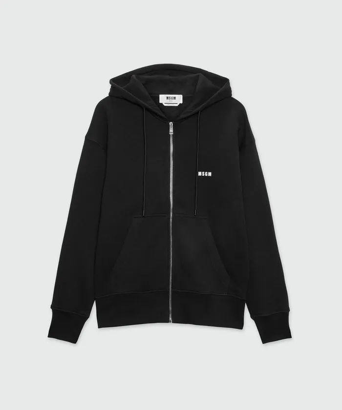 Cotton Sweatshirt With Screen Print Men MSGM Hoodies And Sweatshirts
