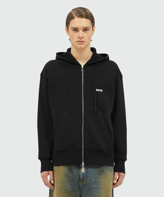 Cotton Sweatshirt With Screen Print Men MSGM Hoodies And Sweatshirts