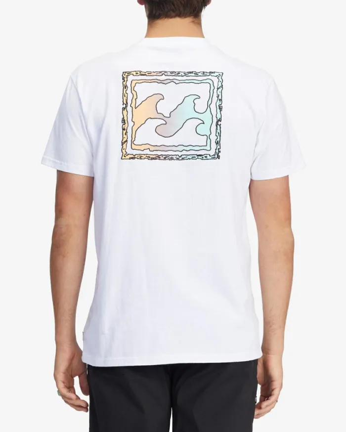 Crayon Wave Short Sleeve TShirt White Men Billabong TShirts