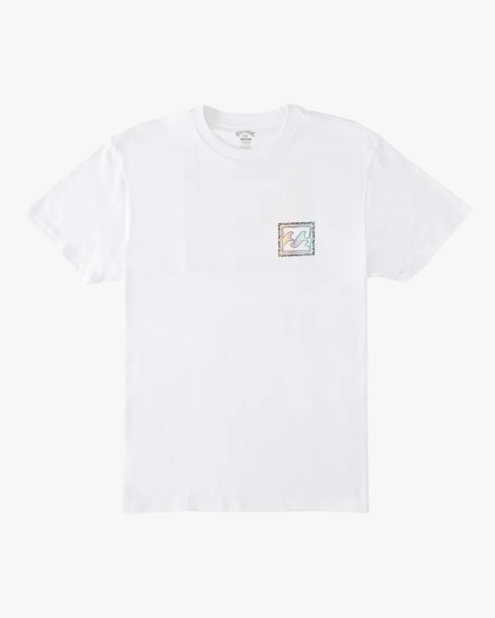 Crayon Wave Short Sleeve TShirt White Men Billabong TShirts