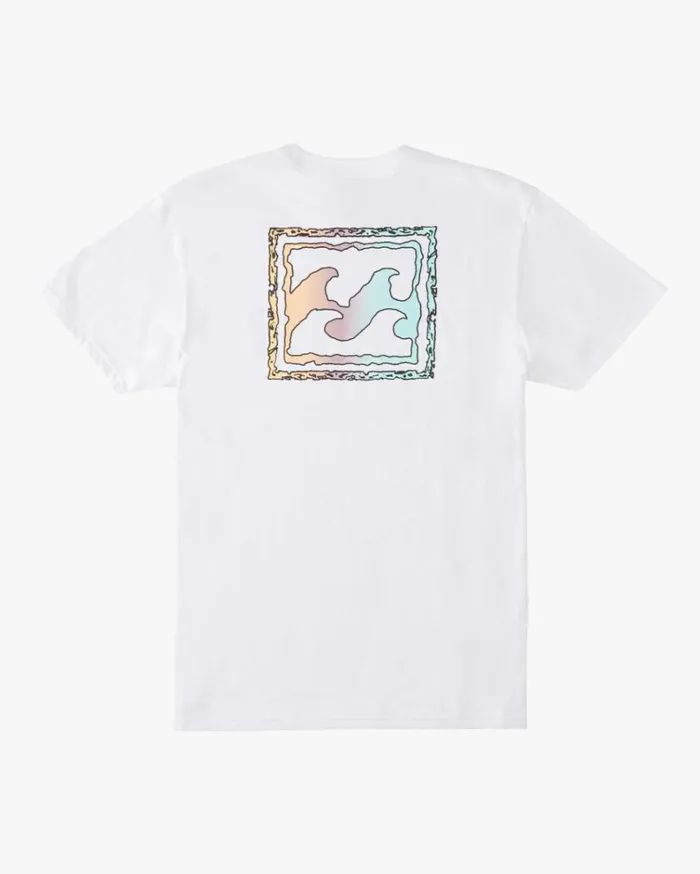 Crayon Wave Short Sleeve TShirt White Men Billabong TShirts