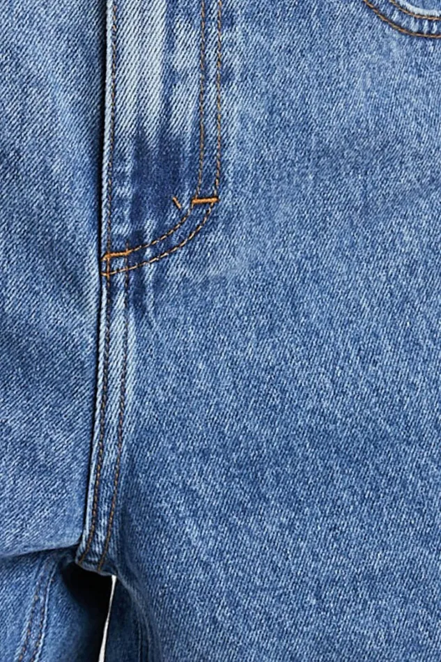 Cristiana Shorts 8211 High Waisted Cuffed Denim In Blue Women Showpo Curve Clothes