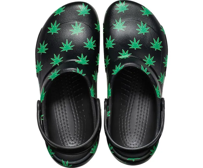 Crocs Bistro Graphic Clog Black Green WomensMens Clogs