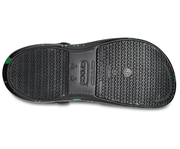 Crocs Bistro Graphic Clog Black Green WomensMens Clogs