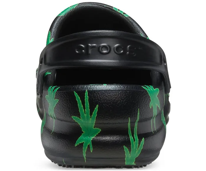 Crocs Bistro Graphic Clog Black Green WomensMens Clogs