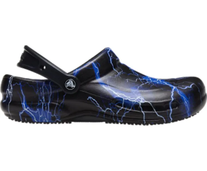 Crocs Bistro Graphic Clog Black Lightning Bolts WomensMens Clogs