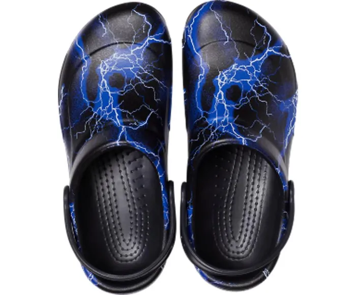 Crocs Bistro Graphic Clog Black Lightning Bolts WomensMens Clogs