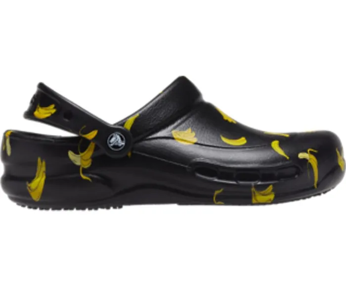 Crocs Bistro Graphic Clog Black Yellow WomensMens Clogs