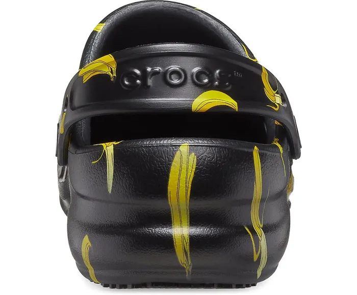Crocs Bistro Graphic Clog Black Yellow WomensMens Clogs
