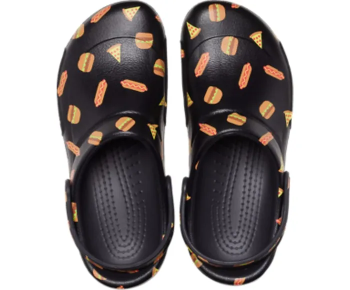 Crocs Bistro Graphic Clog Multi Black Black WomensMens Clogs