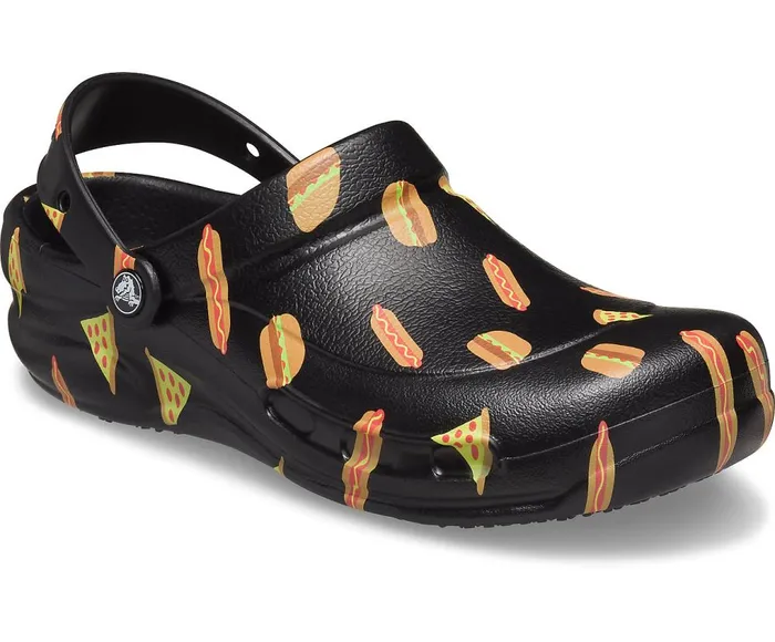 Crocs Bistro Graphic Clog Multi Black Black WomensMens Clogs