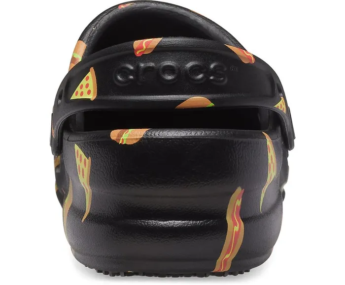 Crocs Bistro Graphic Clog Multi Black Black WomensMens Clogs