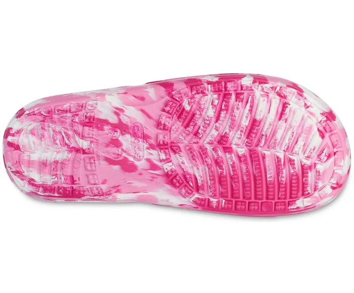 Crocs Classic Crocs Marbled Slide Candy Pink Pink Lemonade WomensMens Sandals
