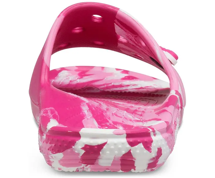 Crocs Classic Crocs Marbled Slide Candy Pink Pink Lemonade WomensMens Sandals