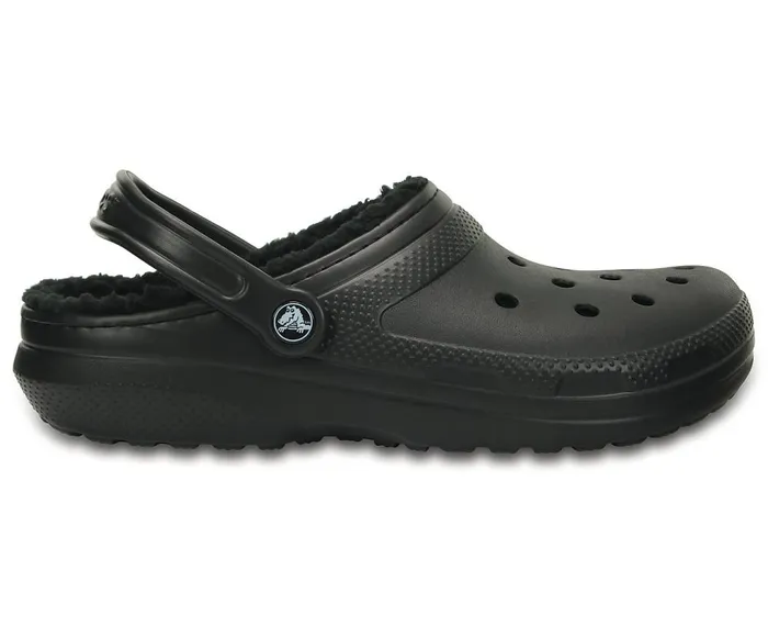 Crocs Classic Lined Clog Black Black WomensMens Clogs