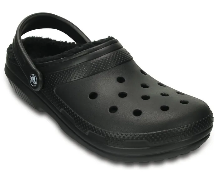 Crocs Classic Lined Clog Black Black WomensMens Clogs