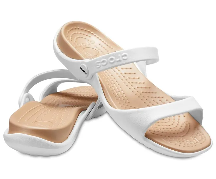 Crocs Cleo Sandal Oyster Gold Womens Sandals