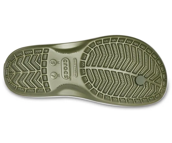 Crocs Crocband Flip Army Green White WomensMens Sandals