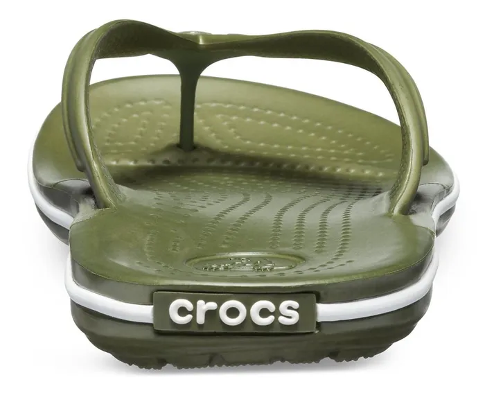 Crocs Crocband Flip Army Green White WomensMens Sandals