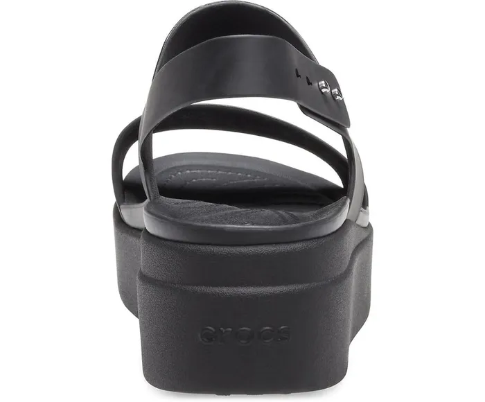 Crocs Crocs Brooklyn Low Wedge Black Black Womens Sandals