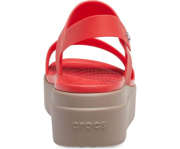 Crocs Crocs Brooklyn Low Wedge Flame Mushroom Womens Sandals