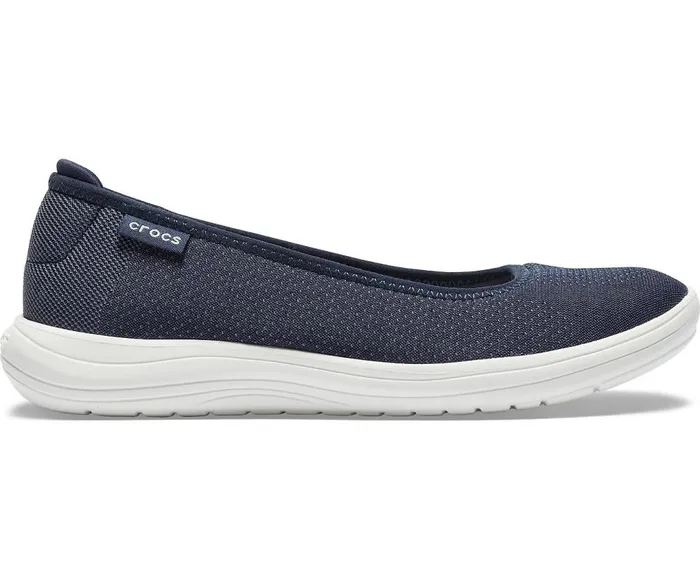 Crocs Crocs Reviva Flat Navy White Womens Flats